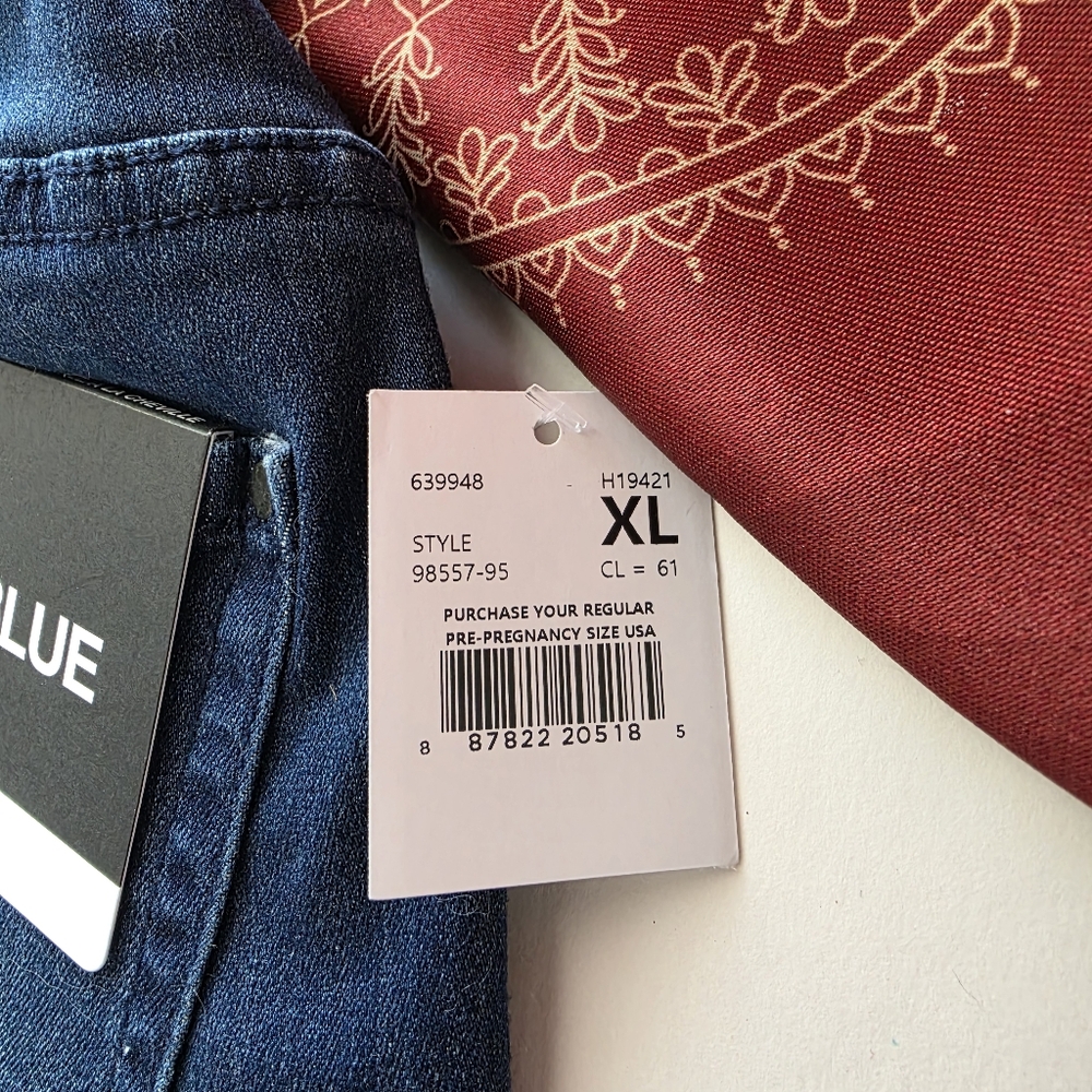 Indigo Blue Maternity Jeans XL NWT - Picture 4 of 11